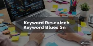 Person analyzing data for SEO keyword research.