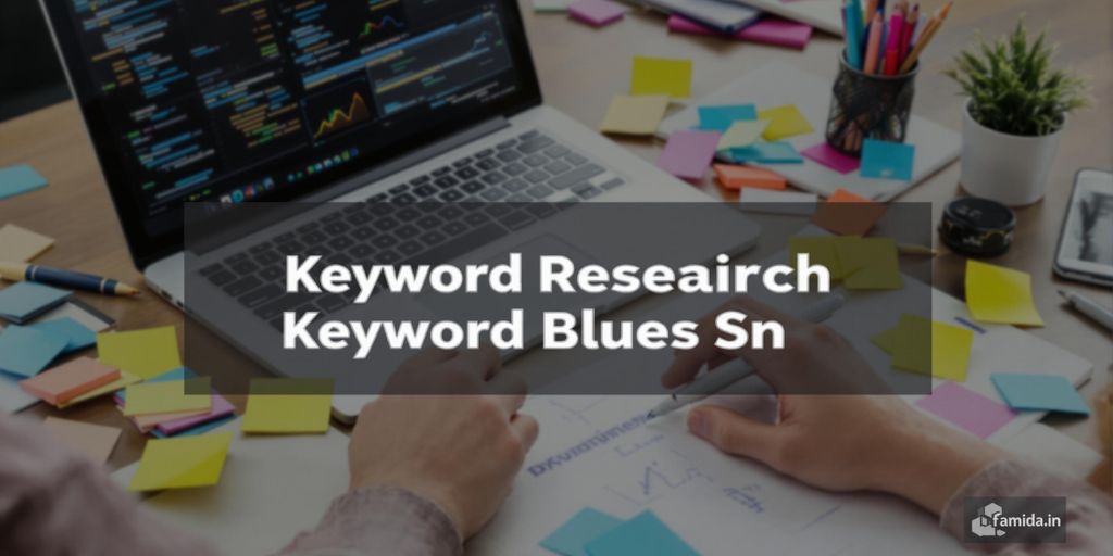 Person analyzing data for SEO keyword research.
