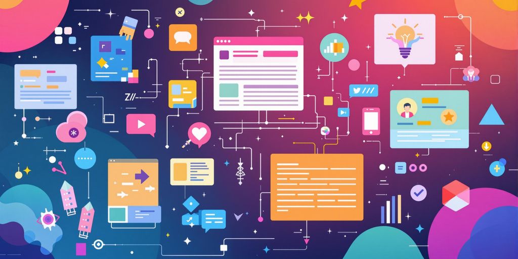 Colorful digital marketing visuals for optimizing ads.