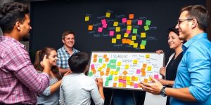 Group brainstorming innovative keyword strategies for SEO campaigns.