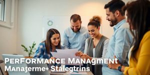 Small business team collaborating in a modern office space.
