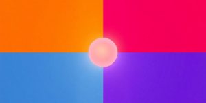 Four distinct quadrants with a central glowing orb.