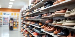 Comfortable, diverse work shoes variety.