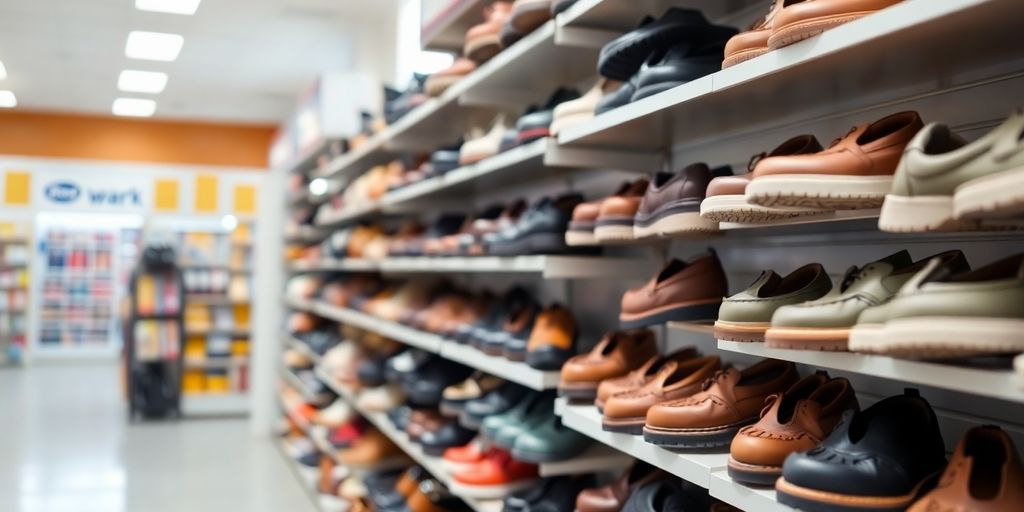 Comfortable, diverse work shoes variety.